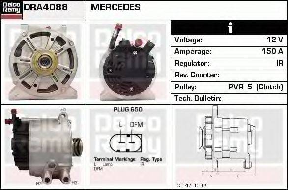 DELCO REMY DRA4088 Генератор