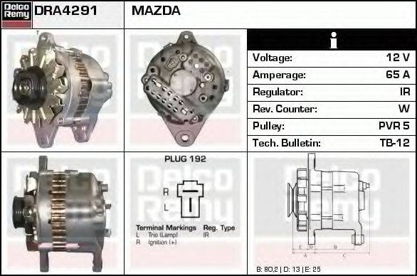 DELCO REMY DRA4291 Генератор