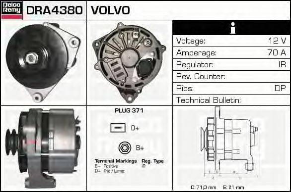 DELCO REMY DRA4380 Генератор