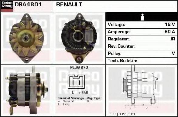 DELCO REMY DRA4801 Генератор