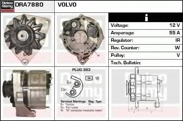 DELCO REMY DRA7880 Генератор