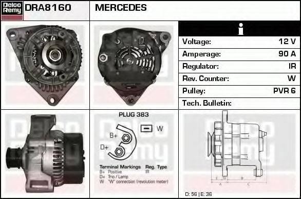 DELCO REMY DRA8160 Генератор