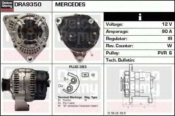 DELCO REMY DRA9350 Генератор