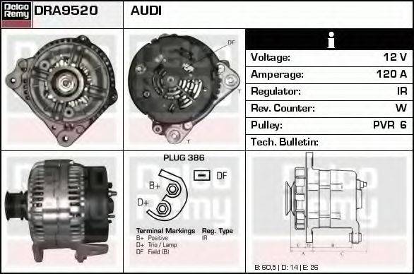 DELCO REMY DRA9520 Генератор