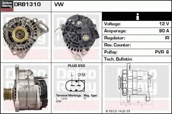 DELCO REMY DRB1310 Генератор