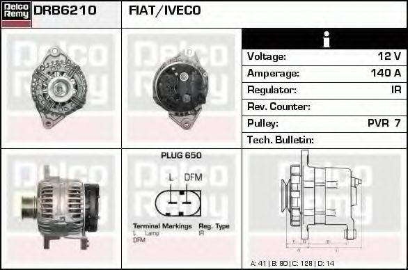 DELCO REMY DRB6210 Генератор