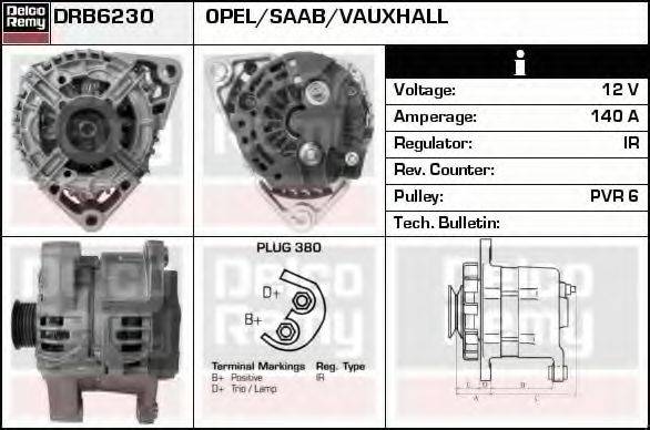 DELCO REMY DRB6230 Генератор