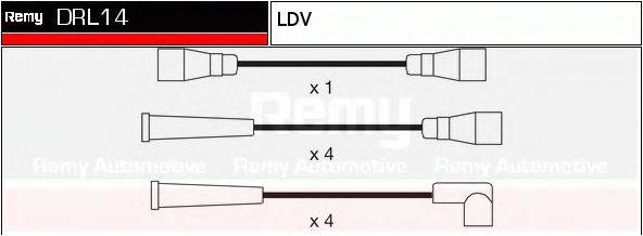 DELCO REMY DRL14 Комплект дротів запалювання