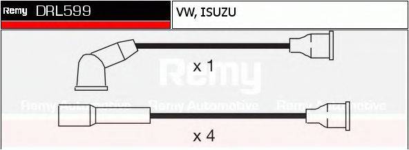 DELCO REMY DRL599 Комплект дротів запалювання