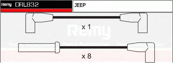 DELCO REMY DRL832 Комплект дротів запалювання