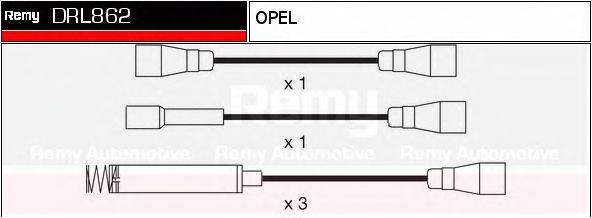 DELCO REMY DRL862 Комплект дротів запалювання