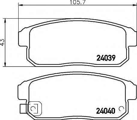 PAGID T1403 Комплект гальмівних колодок, дискове гальмо