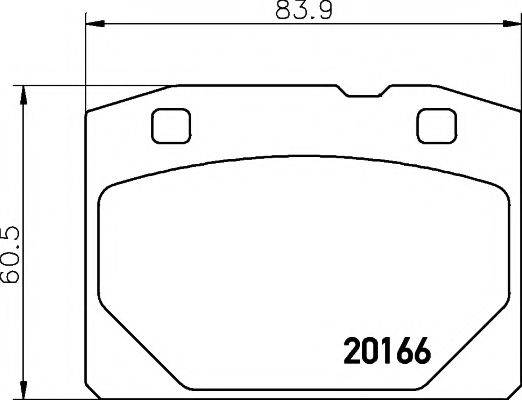 PAGID T0810 Комплект гальмівних колодок, дискове гальмо