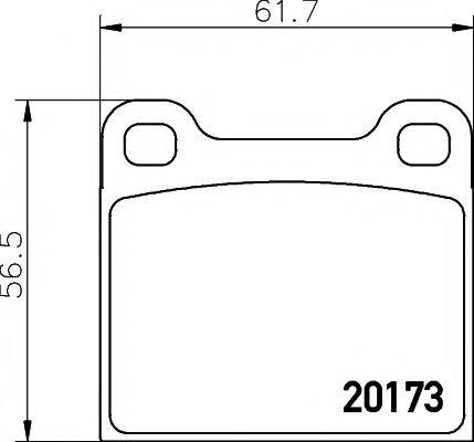 PAGID T0405 Комплект гальмівних колодок, дискове гальмо