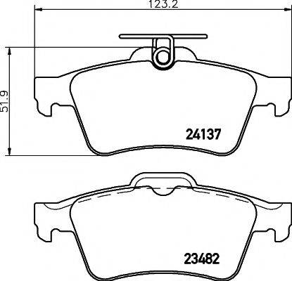 PAGID T2196 Комплект гальмівних колодок, дискове гальмо