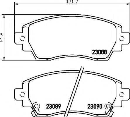 PAGID T3102 Комплект гальмівних колодок, дискове гальмо