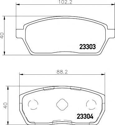 PAGID T1477 Комплект гальмівних колодок, дискове гальмо