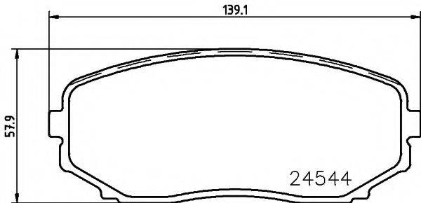 PAGID T1691 Комплект гальмівних колодок, дискове гальмо