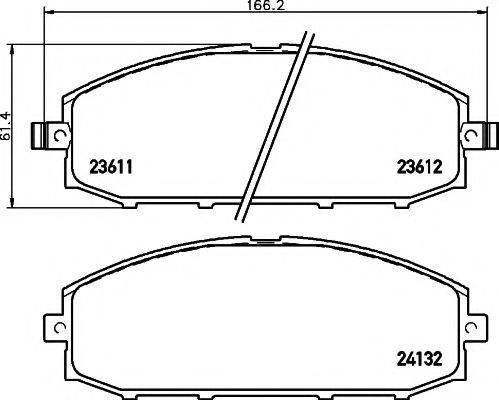 PAGID T1370 Комплект гальмівних колодок, дискове гальмо