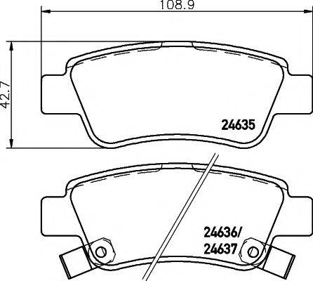 PAGID T1729 Комплект гальмівних колодок, дискове гальмо