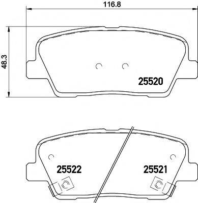 PAGID T2384 Комплект гальмівних колодок, дискове гальмо