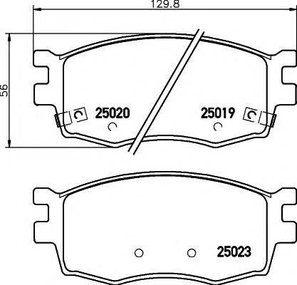 PAGID T1909 Комплект гальмівних колодок, дискове гальмо