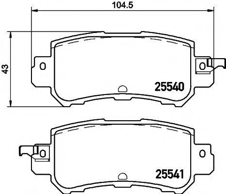 PAGID T2195 Комплект гальмівних колодок, дискове гальмо