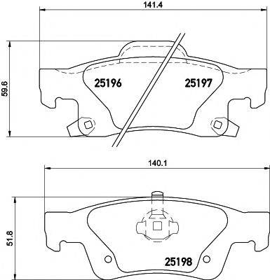 PAGID T2064 Комплект гальмівних колодок, дискове гальмо