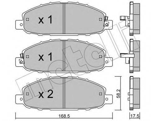 METELLI 2209040 Комплект гальмівних колодок, дискове гальмо