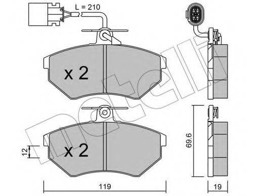 METELLI 2200501 Комплект гальмівних колодок, дискове гальмо