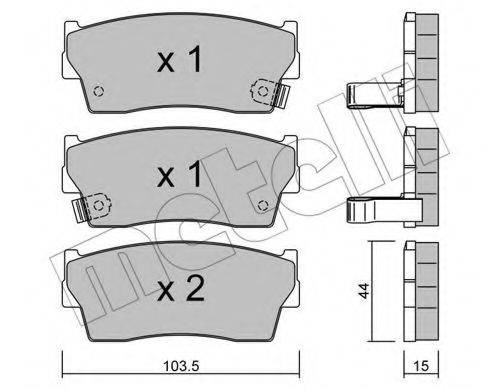 METELLI 2201160 Комплект гальмівних колодок, дискове гальмо