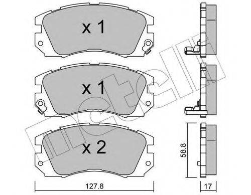 METELLI 2201400 Комплект гальмівних колодок, дискове гальмо