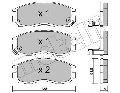 METELLI 2202240 Комплект гальмівних колодок, дискове гальмо