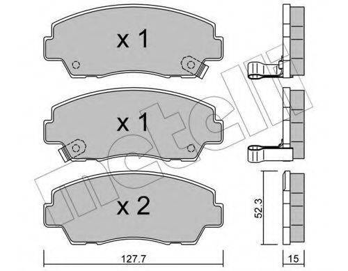 METELLI 2202830 Комплект гальмівних колодок, дискове гальмо