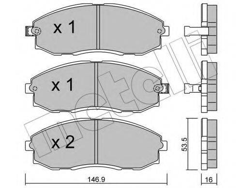 METELLI 2202970 Комплект гальмівних колодок, дискове гальмо