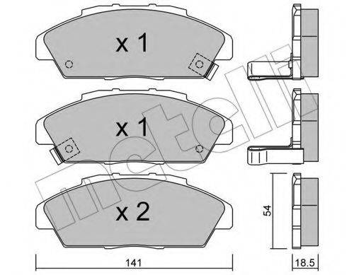 METELLI 2203850 Комплект гальмівних колодок, дискове гальмо