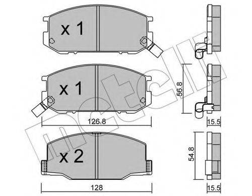 METELLI 2204250 Комплект гальмівних колодок, дискове гальмо