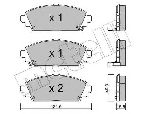 METELLI 2204630 Комплект гальмівних колодок, дискове гальмо