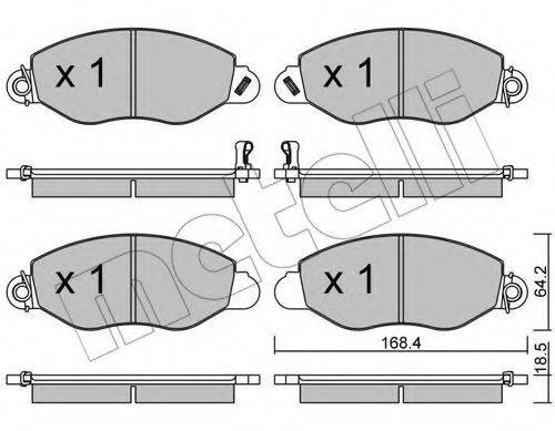 METELLI 2205360 Комплект гальмівних колодок, дискове гальмо