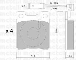 METELLI 2205671K Комплект гальмівних колодок, дискове гальмо