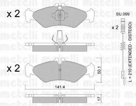 METELLI 2205710K Комплект гальмівних колодок, дискове гальмо