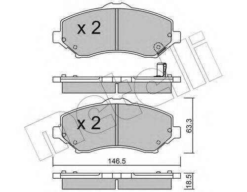 METELLI 2208621 Комплект гальмівних колодок, дискове гальмо