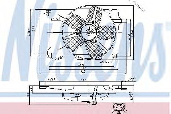 NISSENS 85005 Вентилятор, охолодження двигуна