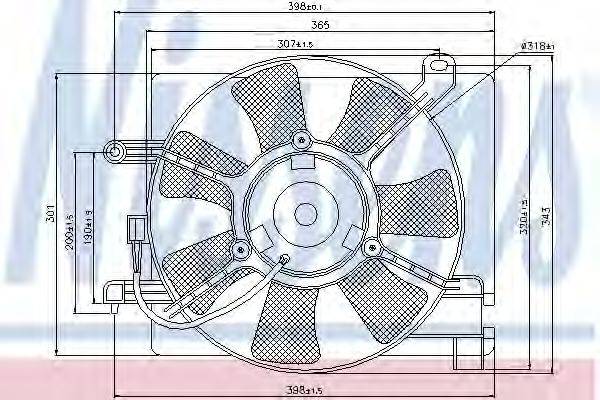 NISSENS 85060 Вентилятор, охолодження двигуна