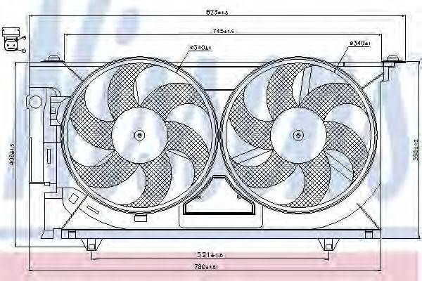 NISSENS 85074 Вентилятор, охолодження двигуна