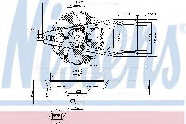 NISSENS 85134 Вентилятор, охолодження двигуна