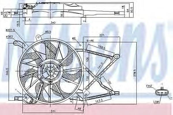 NISSENS 85154 Вентилятор, охолодження двигуна