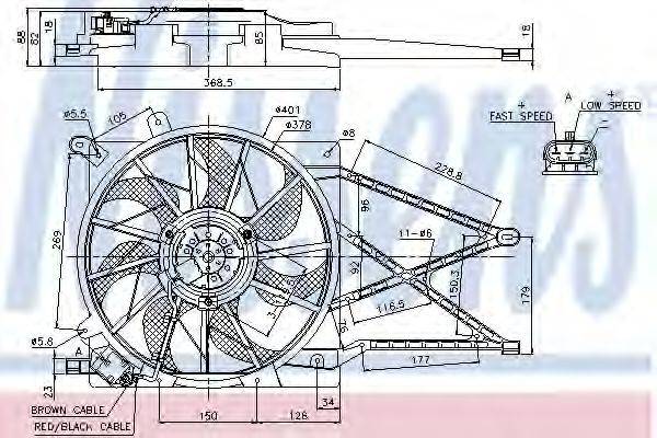 NISSENS 85185 Вентилятор, охолодження двигуна