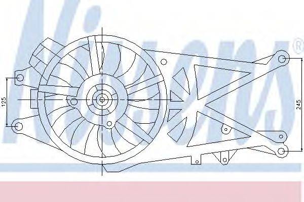 NISSENS 85205 Вентилятор, конденсатор кондиціонера