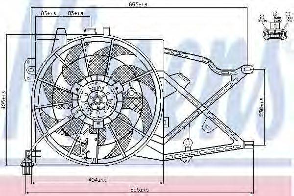 NISSENS 85208 Вентилятор, охолодження двигуна